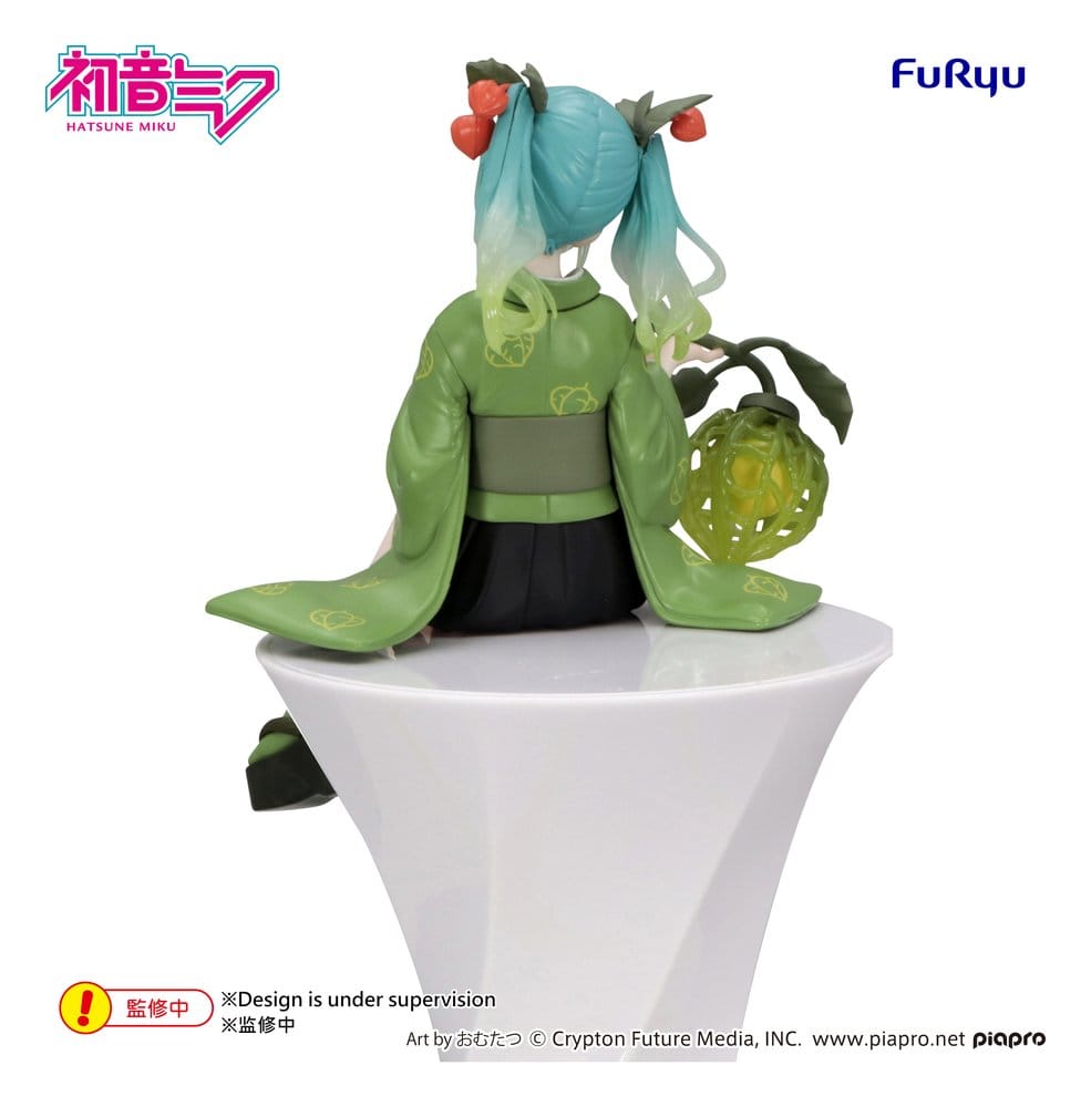 PREORDINE+ 04/2027 Hatsune Miku Noodle Stopper PVC Figure Flower Fairy Winter Cherry Green Color Ver. 15 cm