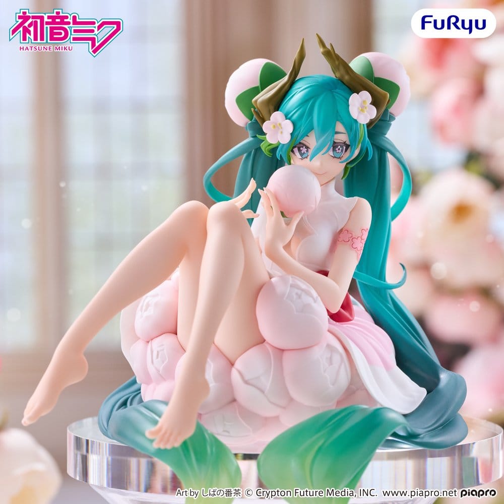 PREORDINE+ 05/2027 Hatsune Miku Noodle Stopper PVC Figure Flower Fairy White Plum Blossom 13 cm