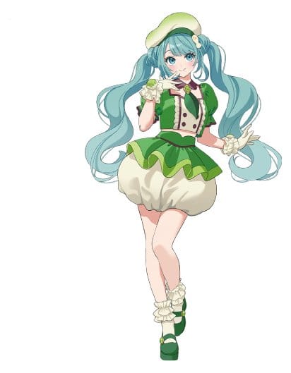 PREORDINE+ 06/2027 Hatsune Miku x Tirol Choco Collaboration PVC Figure Matcha Mochi Ver. 19 cm