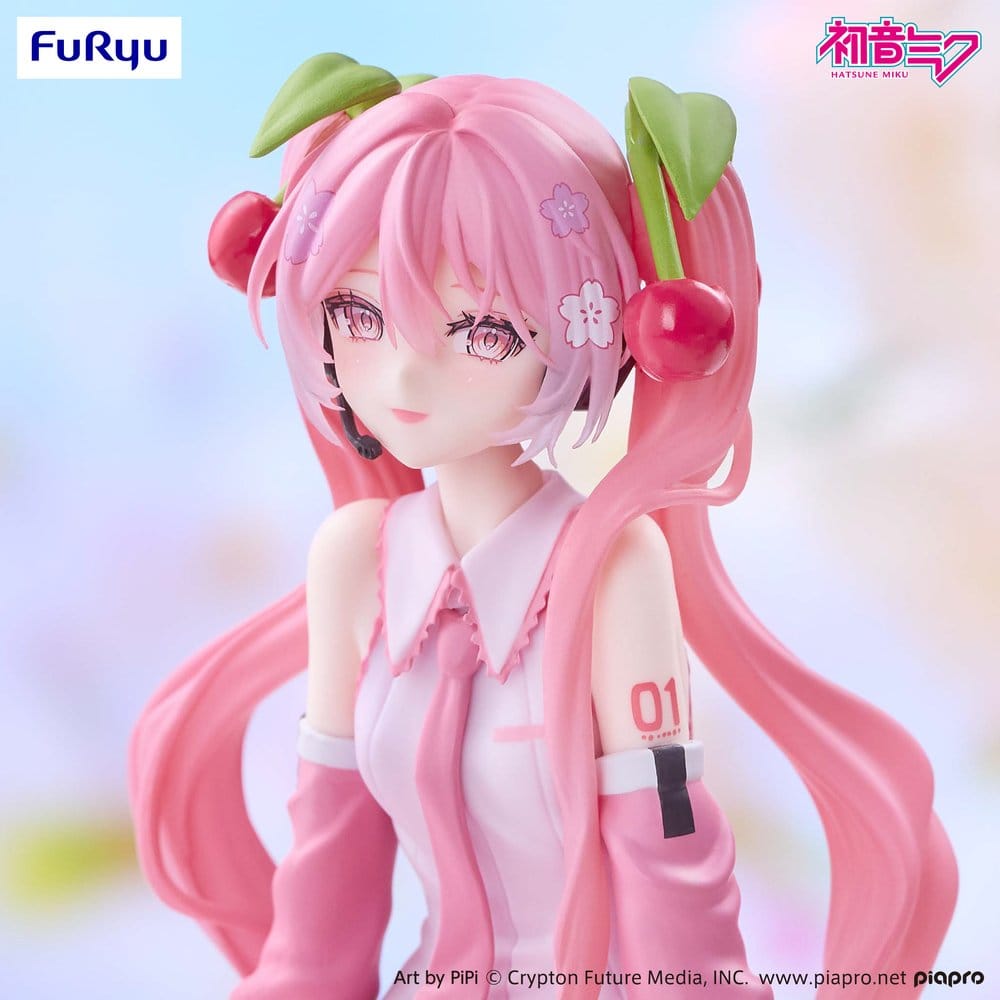 PREORDINE+ 06/2027 Hatsune Miku Noodle Stopper PVC Figure Sakura Miku 2026 Smile Ver. 14 cm