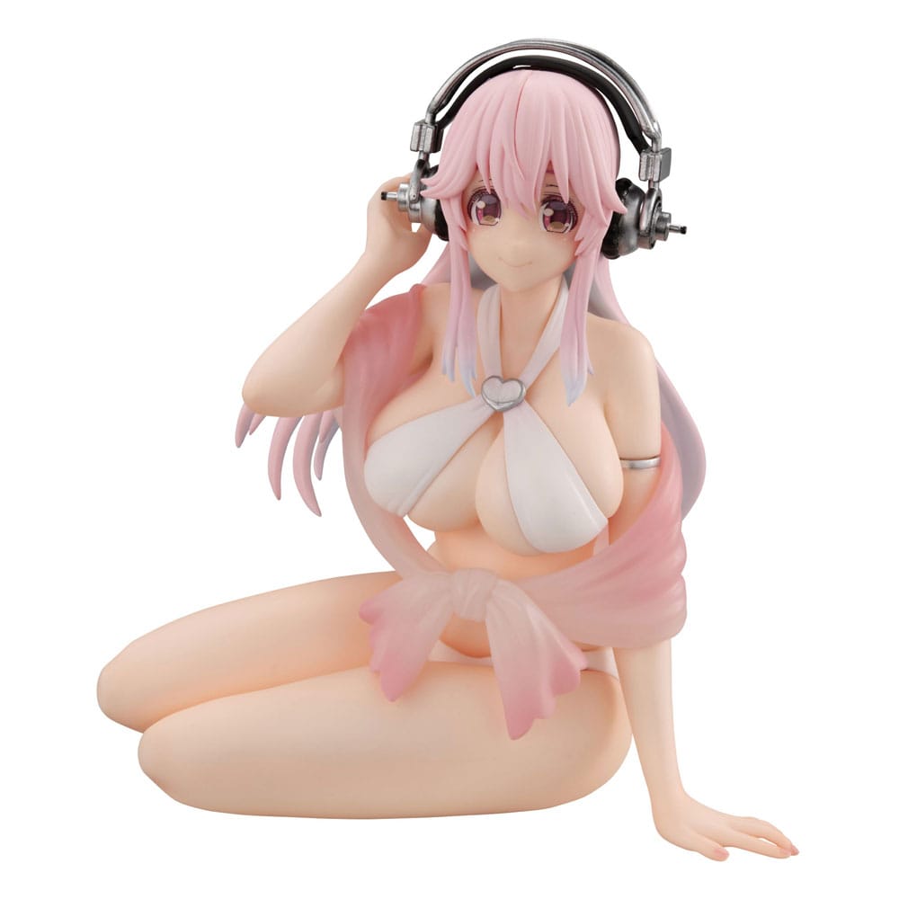 SU ORDINAZIONE Super Sonico Noodle Stopper PVC Statue Super Sonico Summer Memories Ver. 11 cm