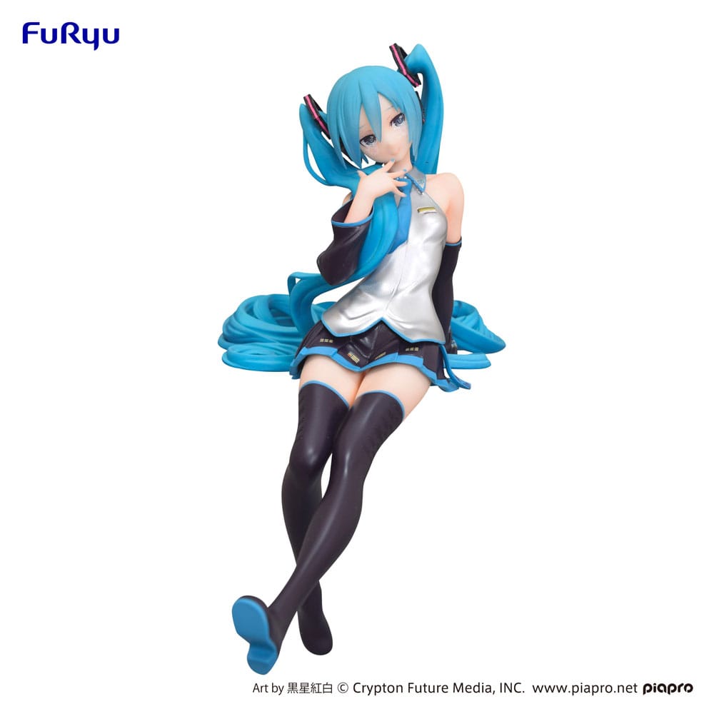 AUF BESTELLUNG Hatsune Miku Nudelstopper PVC Statue Kuroboshi Kouhaku Ver. (Wiederholung) 14 cm