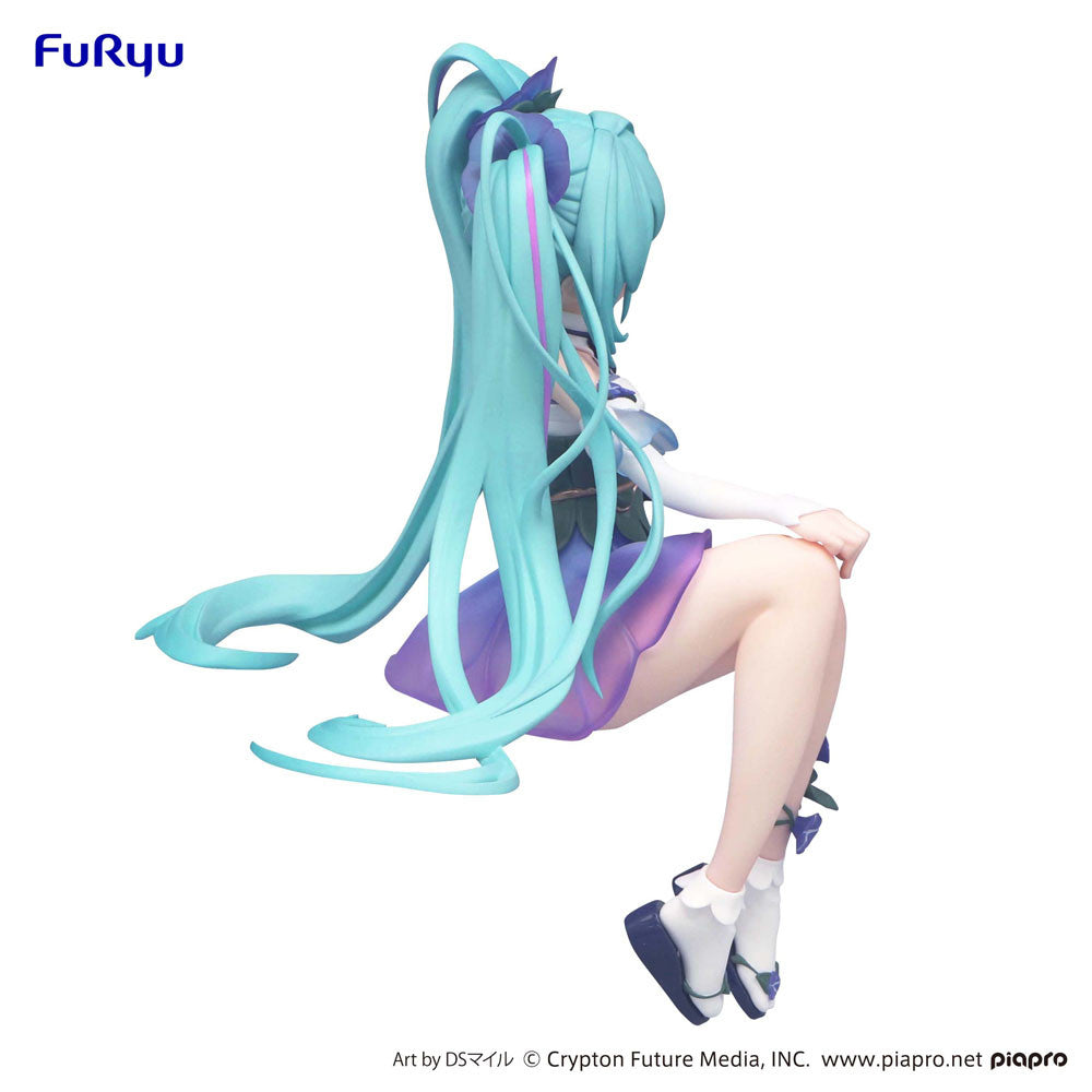 (Scatola Molto Danneggiata) Hatsune Miku Noodle Stopper PVC Statue Miku Flower Fairy Morning Glory 14 cm