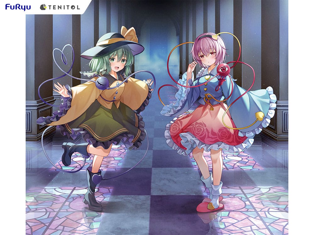 SU ORDINAZIONE Touhou Project Tenitol PVC Statue Koishi Komeiji & Satori Komeiji 22 cm   