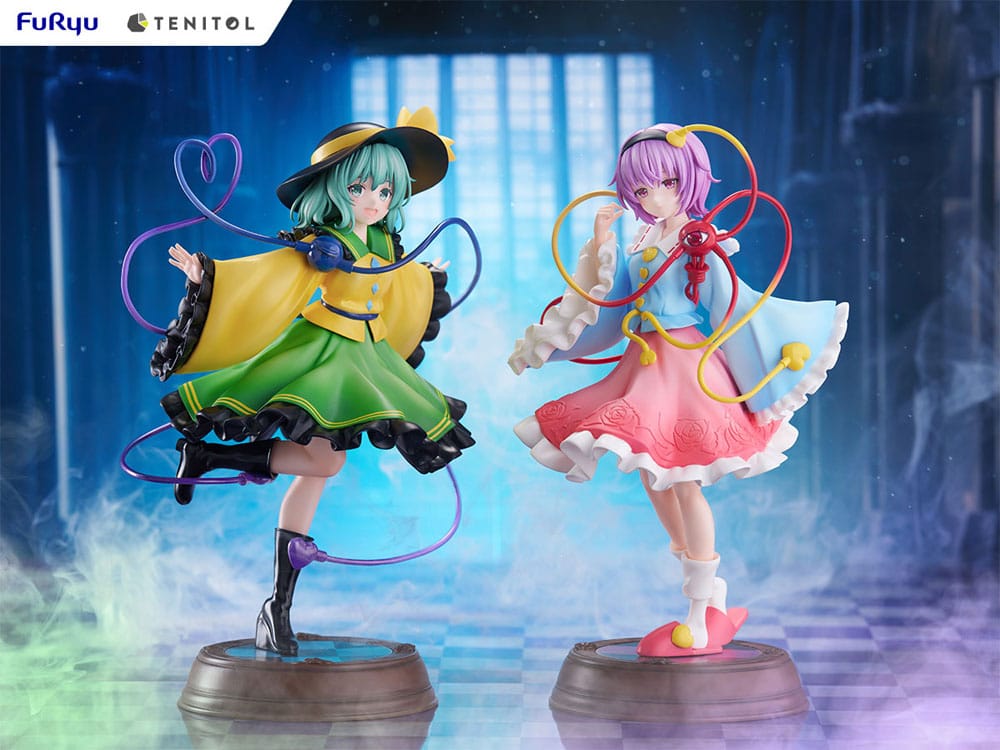 SU ORDINAZIONE Touhou Project Tenitol PVC Statue Koishi Komeiji & Satori Komeiji 22 cm   