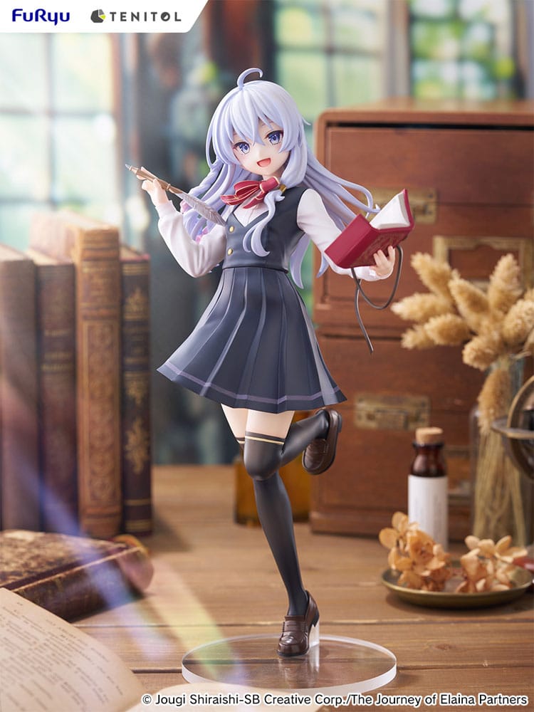 PREORDINE 02/2026 Wandering Witch: The Journey of Elaina Tenitol Tall PVC Statue Elaina School Uniform Ver. 29 cm (PREORDINE NON CANCELLABILE)