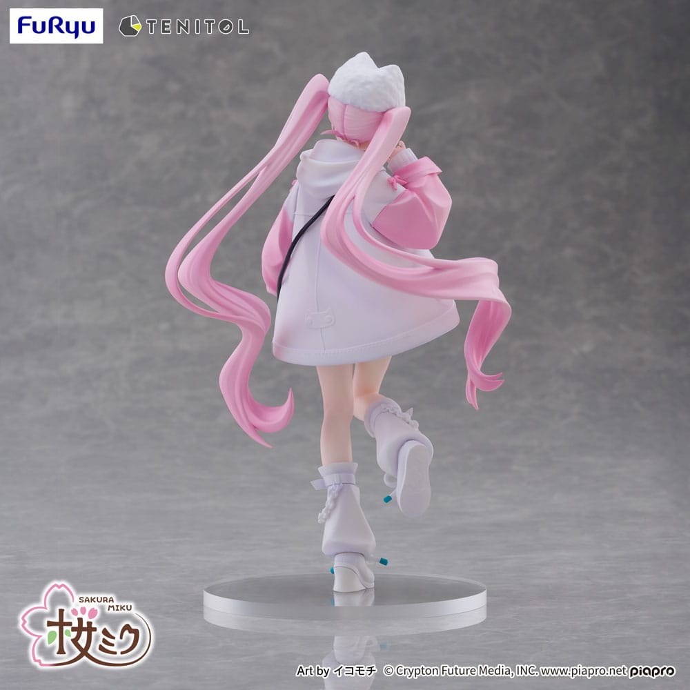IN STOCK Hatsune Miku Tenitol PVC Statue Sakura Miku Cool style [petit] 19 cm