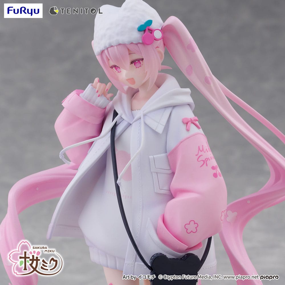 IN STOCK Hatsune Miku Tenitol PVC Statue Sakura Miku Cool style [petit] 19 cm