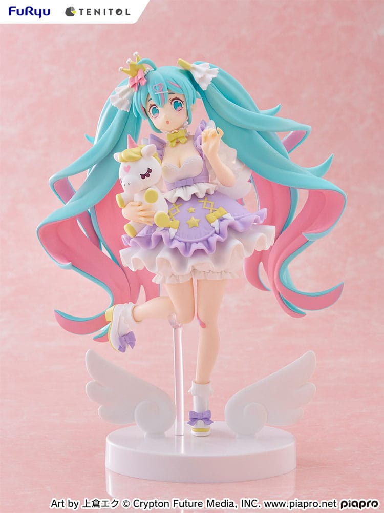 PREORDINE+ 02/2026 Hatsune Miku Tenitol PVC Statue Hatsune Miku Yumekawa Princess Lavender Ver. 21 cm