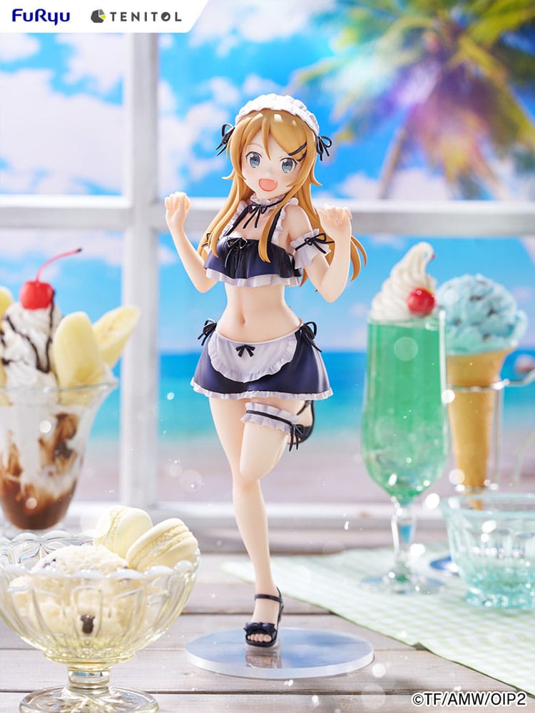 VORBESTELLUNG+ 09/2026 (NICHT STORNIERBAR) Ore no Imouto ga Konna ni Kawaii Wake ga Nai. Tenitol hohe PVC-Statue Kousaka Kirino Badeanzüge Dienstmädchen Ver. 30 cm