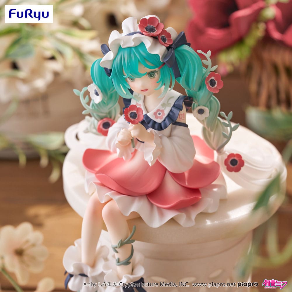 PREORDINE+ 09/2025 Hatsune Miku Noodle Stopper PVC Statue Hatsune Miku Flower Fairy Anemone 14 cm