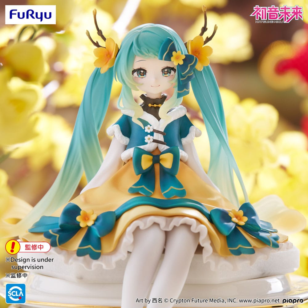 PREORDINE+ 10/2025 Hatsune Miku Noodle Stopper PVC Statue Hatsune Miku 2025 Chinese New Year Ver. 14 cm