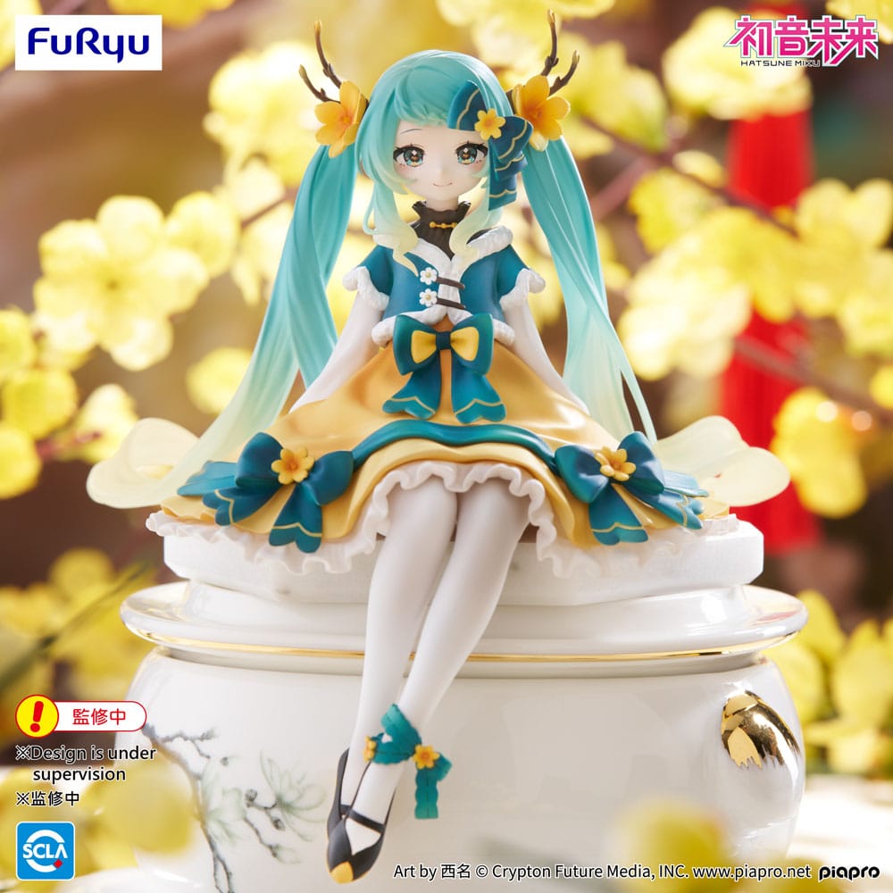 PREORDINE+ 10/2025 Hatsune Miku Noodle Stopper PVC Statue Hatsune Miku 2025 Chinese New Year Ver. 14 cm