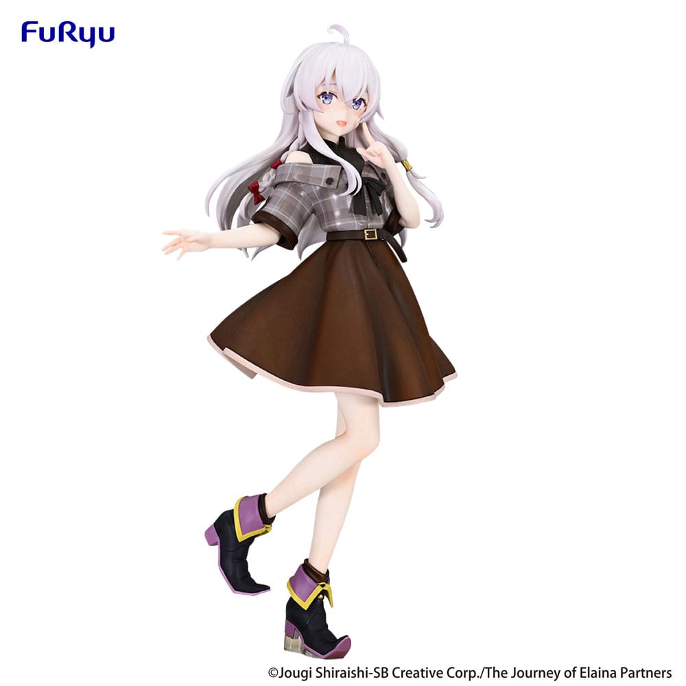 SU ORDINAZIONE Wandering Witch: The Journey of Elaina Trio-Try-iT PVC Statue Elaina Brown Outfit Ver. 22 cm