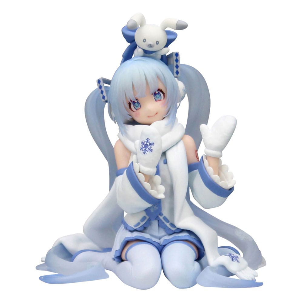 SU ORDINAZIONE Hatsune Miku Noodle Stopper PVC Statue Snow Miku Sky Town 10th Ver. 10 cm ESAURITO