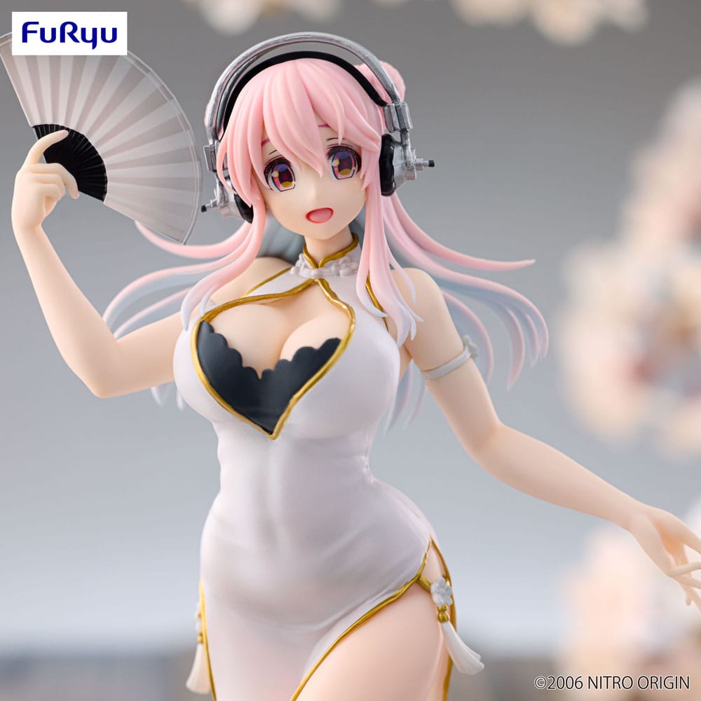 PREORDINE+ 03/2026 Super Sonico Trio-Try-iT PVC Statue White China Dress Ver. 21 cm
