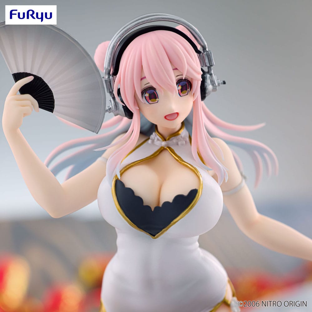PREORDINE+ 03/2026 Super Sonico Trio-Try-iT PVC Statue White China Dress Ver. 21 cm