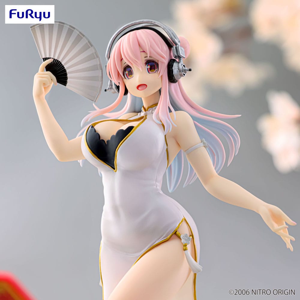 PREORDINE+ 03/2026 Super Sonico Trio-Try-iT PVC Statue White China Dress Ver. 21 cm
