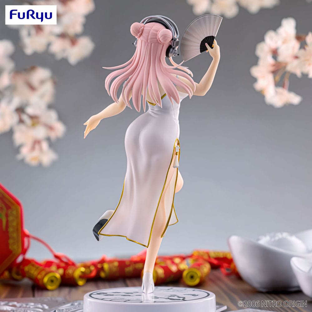 PREORDINE+ 03/2026 Super Sonico Trio-Try-iT PVC Statue White China Dress Ver. 21 cm