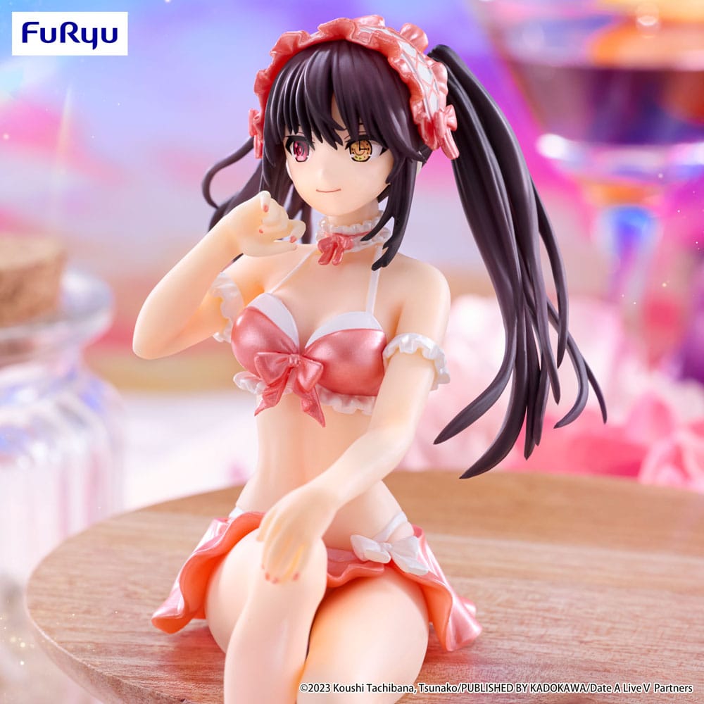 PREORDINE+ 03/2026 Date A Live V Noodle Stopper PVC Statue Kurumi Tokisaki Swimsuit Pastel Red Color Ver. 15 cm