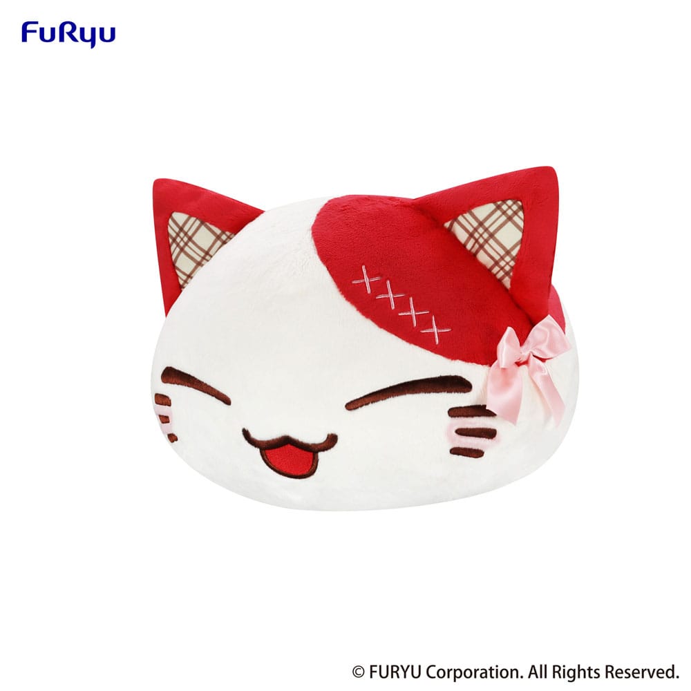 SU ORDINAZIONE Nemuneko Cat Sweet Big Plush Figure Red 35 cm