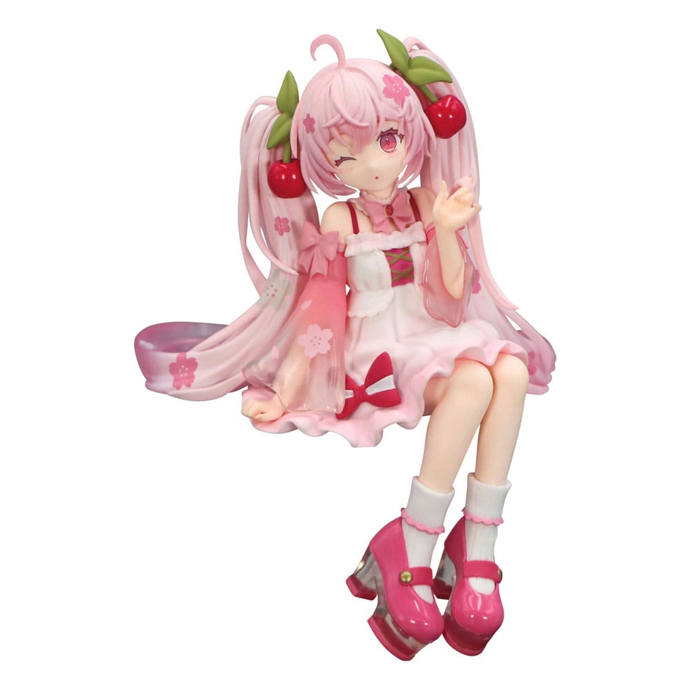 SU ORDINAZIONE Hatsune Miku Noodle Stopper PVC Statue Sakura Miku 2025 Wink Ver. 14 cm