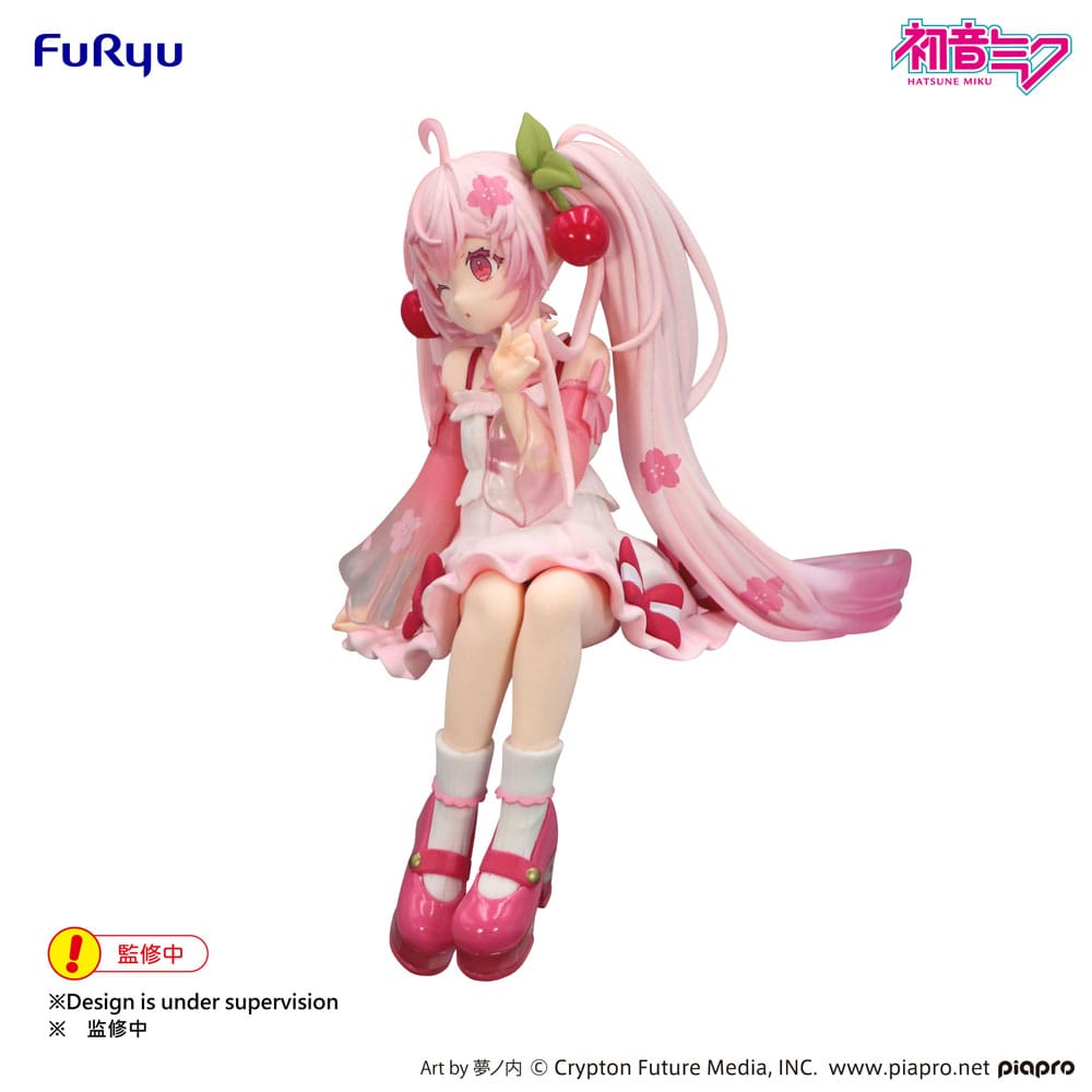 SU ORDINAZIONE Hatsune Miku Noodle Stopper PVC Statue Sakura Miku 2025 Wink Ver. 14 cm