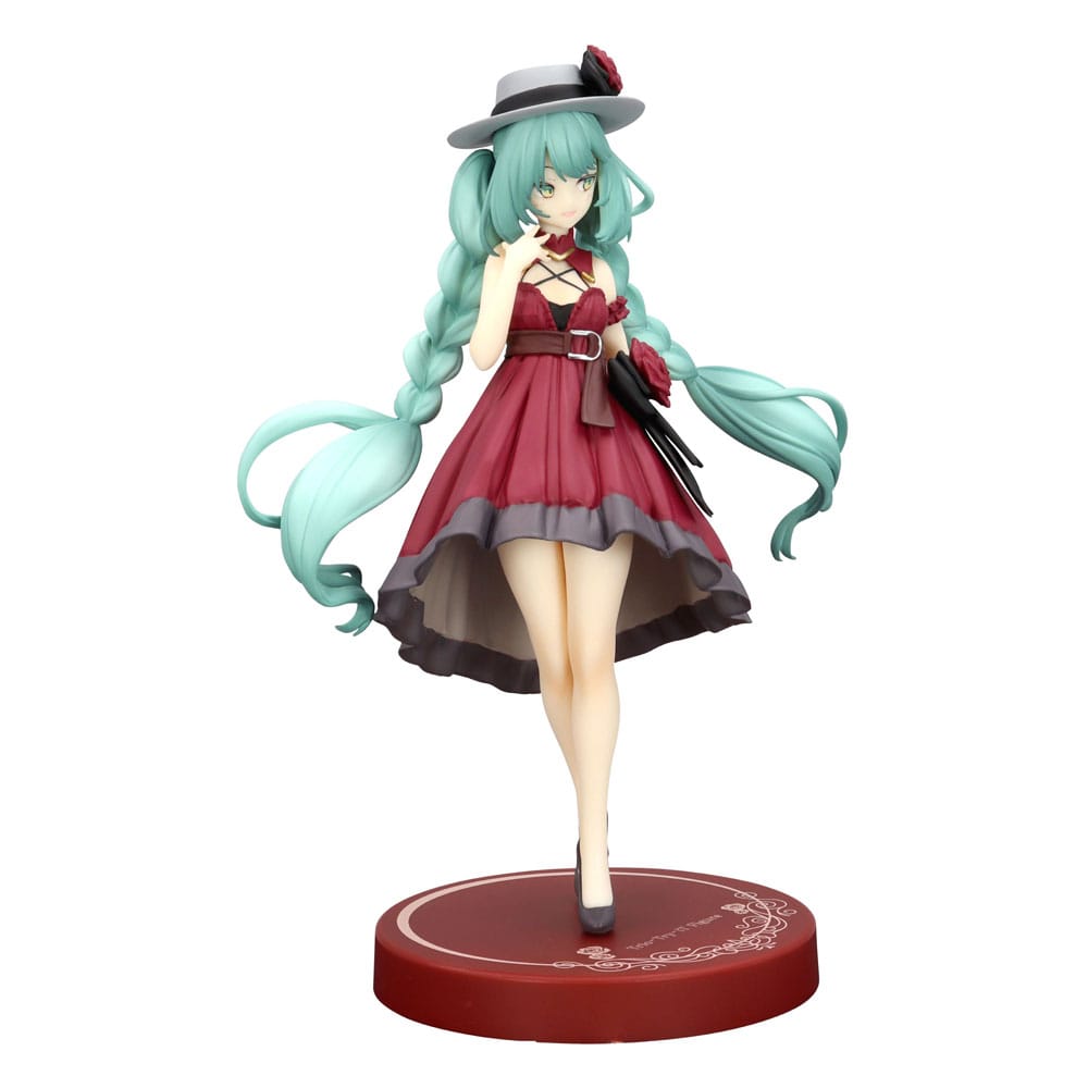 SU ORDINAZIONE Hatsune Miku Trio-Try-iT PVC Statue Hatsune Miku Outing Dress Red Color Ver. 19 cm