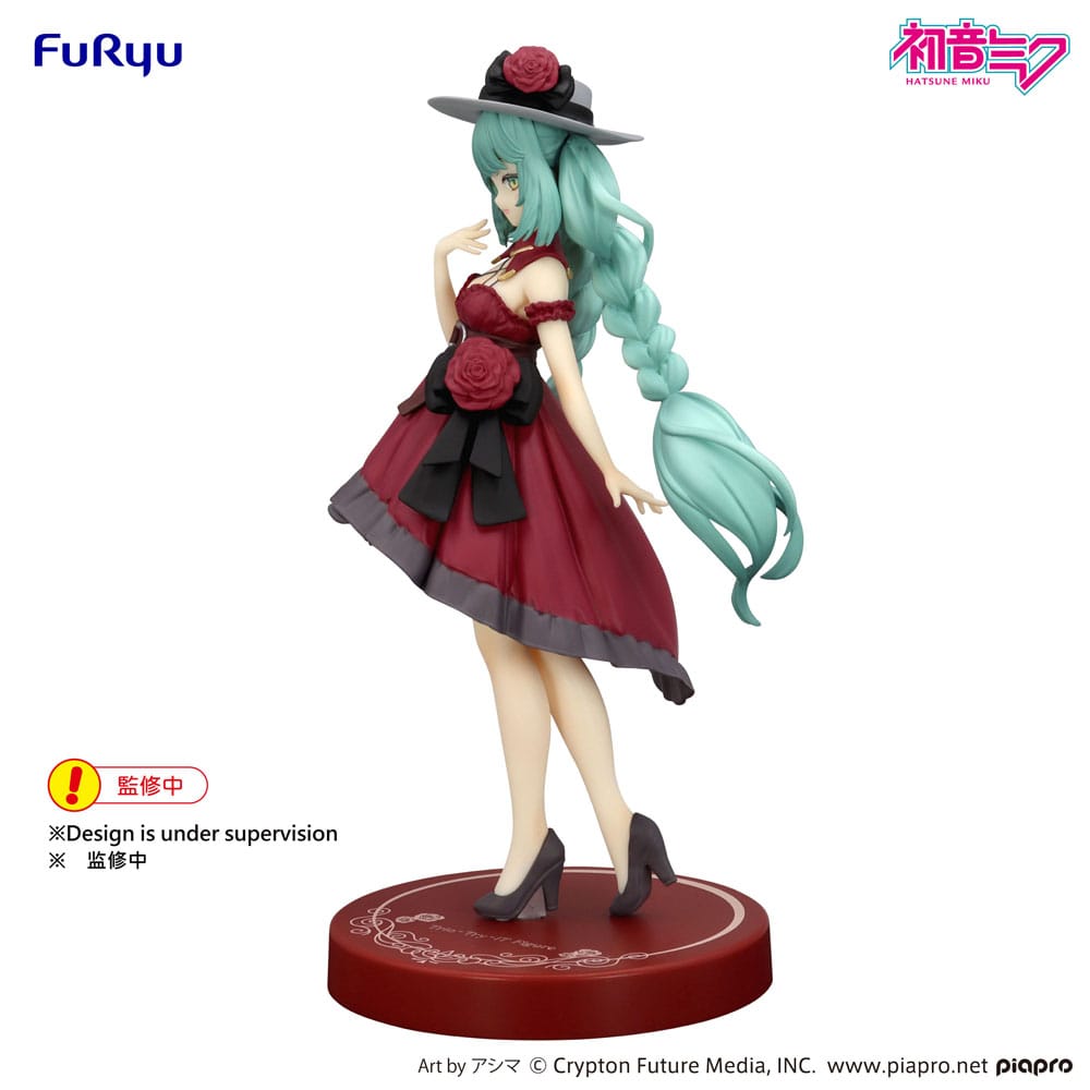 SU ORDINAZIONE Hatsune Miku Trio-Try-iT PVC Statue Hatsune Miku Outing Dress Red Color Ver. 19 cm