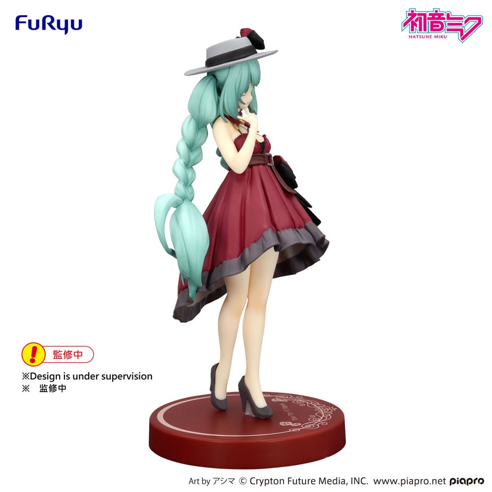 SU ORDINAZIONE Hatsune Miku Trio-Try-iT PVC Statue Hatsune Miku Outing Dress Red Color Ver. 19 cm