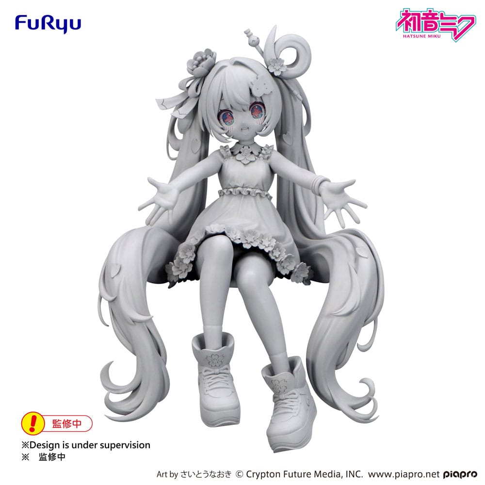 SU ORDINAZIONE Hatsune Miku Noodle Stopper PVC Statue Hatsune Miku 10th Anniversary 14 cm  