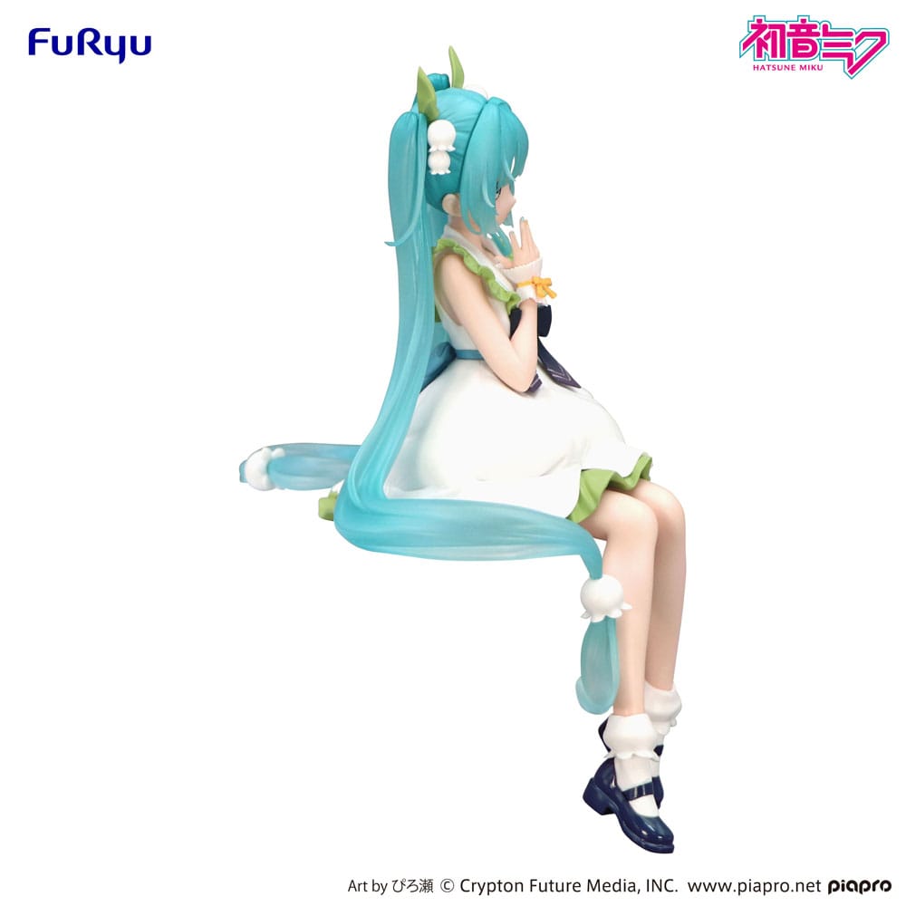 SU ORDINAZIONE Hatsune Miku Noodle Stopper PVC Statue Flower Fairy Lily of the Valley 14 cm  