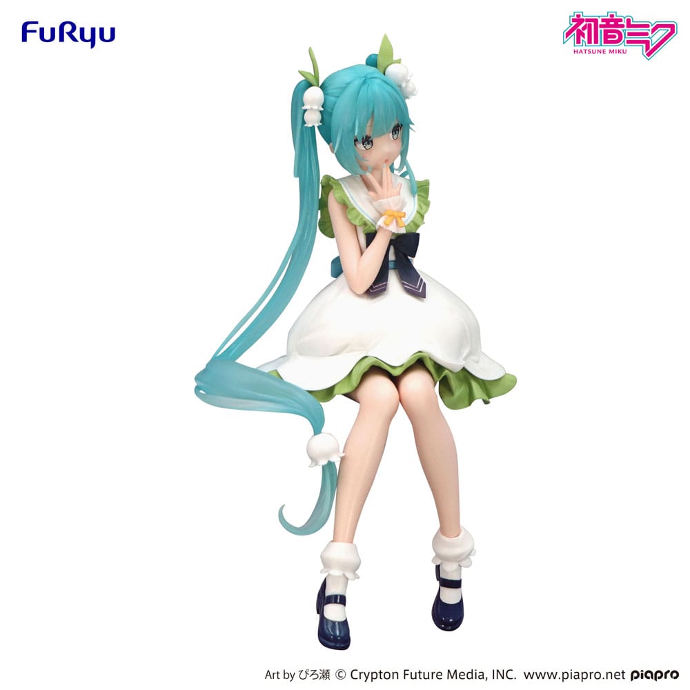 SU ORDINAZIONE Hatsune Miku Noodle Stopper PVC Statue Flower Fairy Lily of the Valley 14 cm  