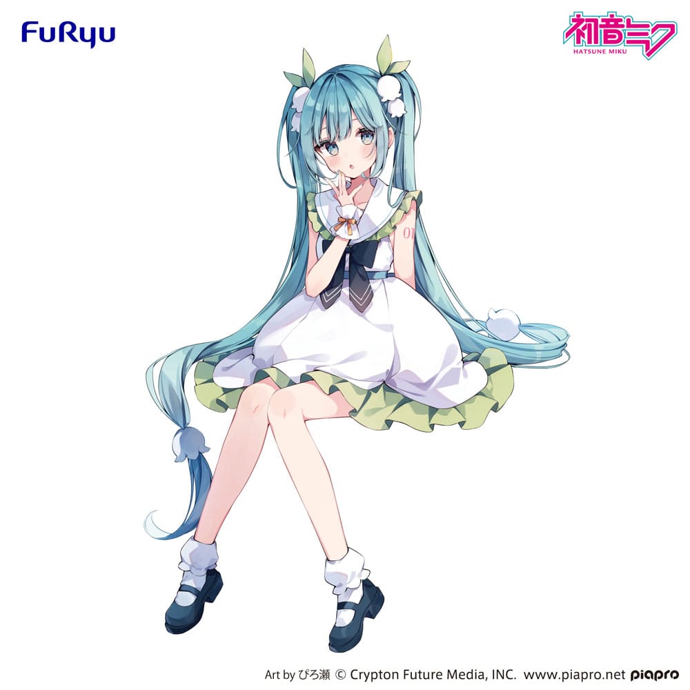 SU ORDINAZIONE Hatsune Miku Noodle Stopper PVC Statue Flower Fairy Lily of the Valley 14 cm  