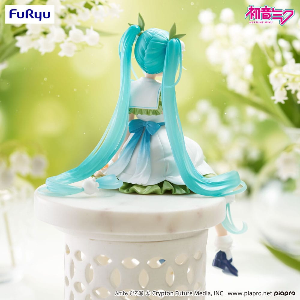 SU ORDINAZIONE Hatsune Miku Noodle Stopper PVC Statue Flower Fairy Lily of the Valley 14 cm  