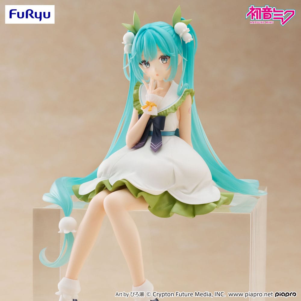 SU ORDINAZIONE Hatsune Miku Noodle Stopper PVC Statue Flower Fairy Lily of the Valley 14 cm  