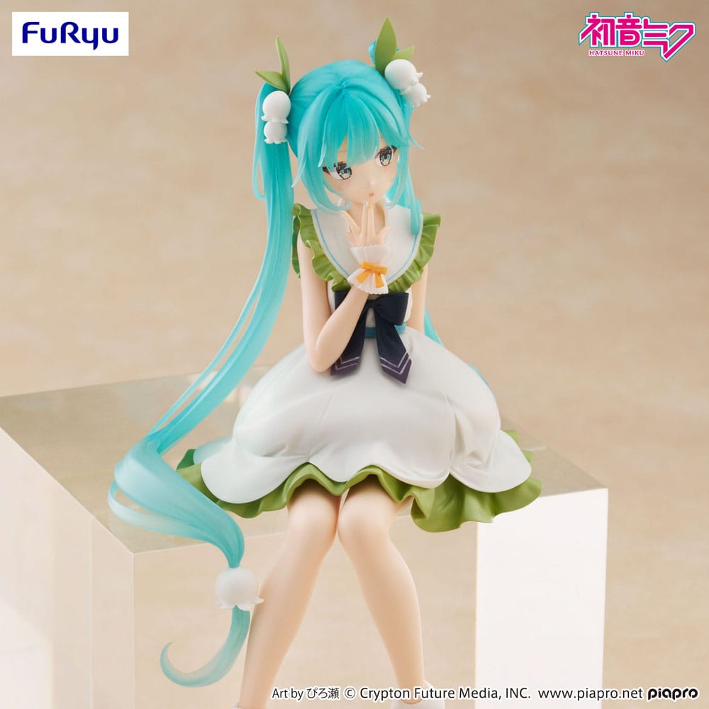 SU ORDINAZIONE Hatsune Miku Noodle Stopper PVC Statue Flower Fairy Lily of the Valley 14 cm  