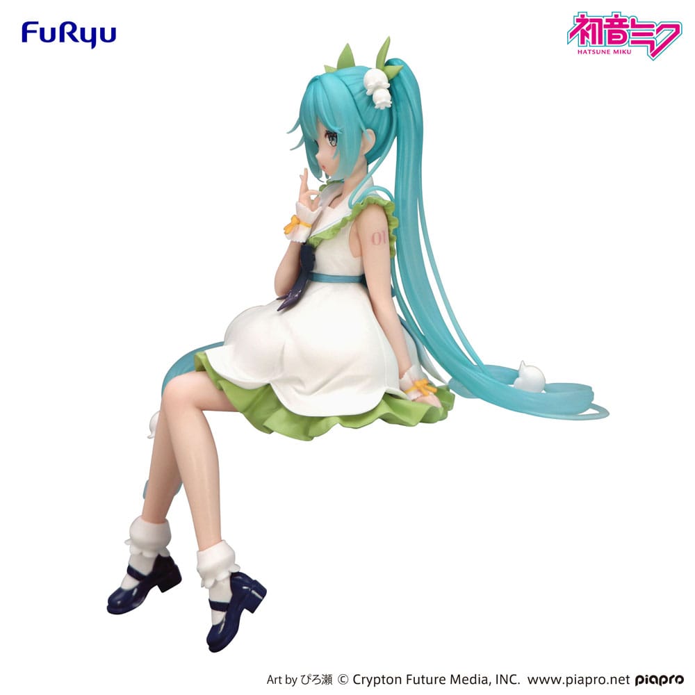 SU ORDINAZIONE Hatsune Miku Noodle Stopper PVC Statue Flower Fairy Lily of the Valley 14 cm  