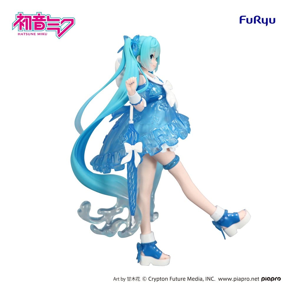 SU ORDINAZIONE Hatsune Miku Trio-Try-iT PVC Statue Miku Rainy Dance 19 cm