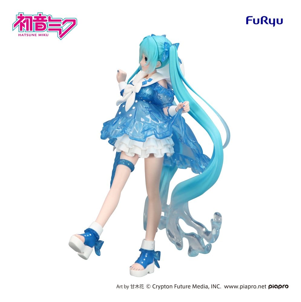 SU ORDINAZIONE Hatsune Miku Trio-Try-iT PVC Statue Miku Rainy Dance 19 cm
