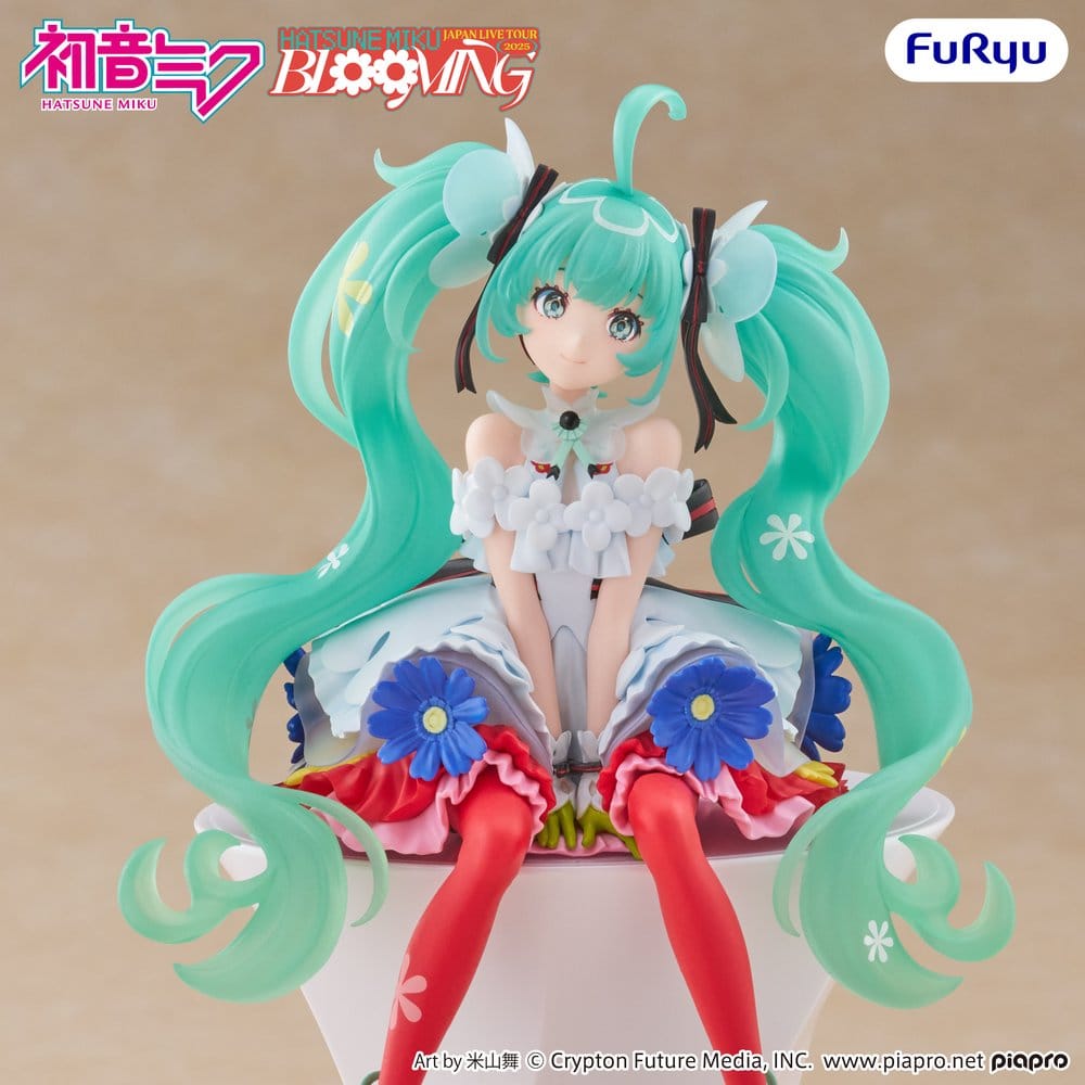 SU ORDINAZIONE Hatsune Miku Noodle Stopper PVC Statue Hatsune Miku Japan Live Tour 2025 Blooming 14 cm   