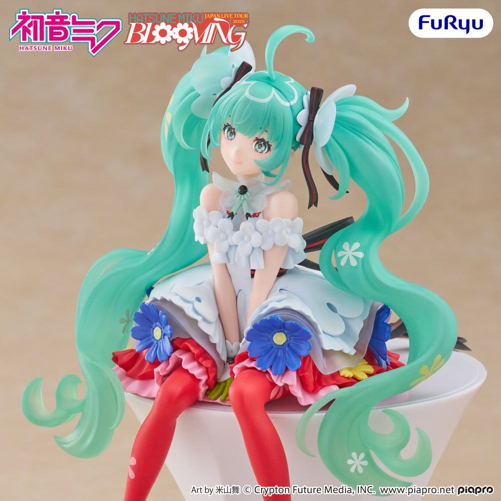 SU ORDINAZIONE Hatsune Miku Noodle Stopper PVC Statue Hatsune Miku Japan Live Tour 2025 Blooming 14 cm   