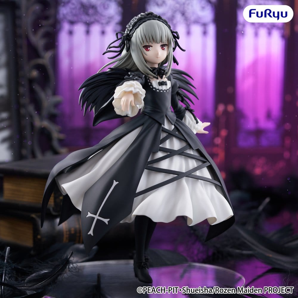 SU ORDINAZIONE Rozen Maiden Trio-Try-iT PVC Statue Suigintou 18 cm    