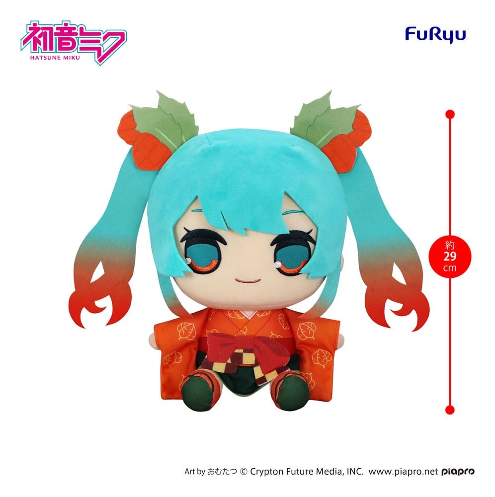 SU ORDINAZIONE Hatsune Miku Kyurumaru Big Plush Figure Flower Fairy Winter Cherry Ver. 29 cm   