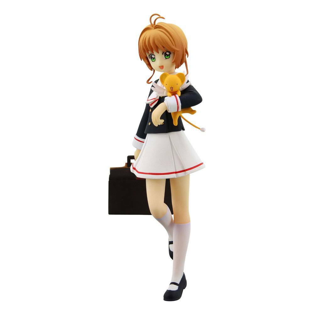 (Scatola Danneggiata) Card Captor Sakura Clear Card Special PVC Statue Tomoeda Junior High School Uniform 17 cm