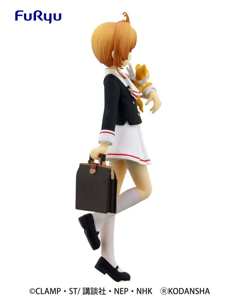 (Scatola Danneggiata) Card Captor Sakura Clear Card Special PVC Statue Tomoeda Junior High School Uniform 17 cm