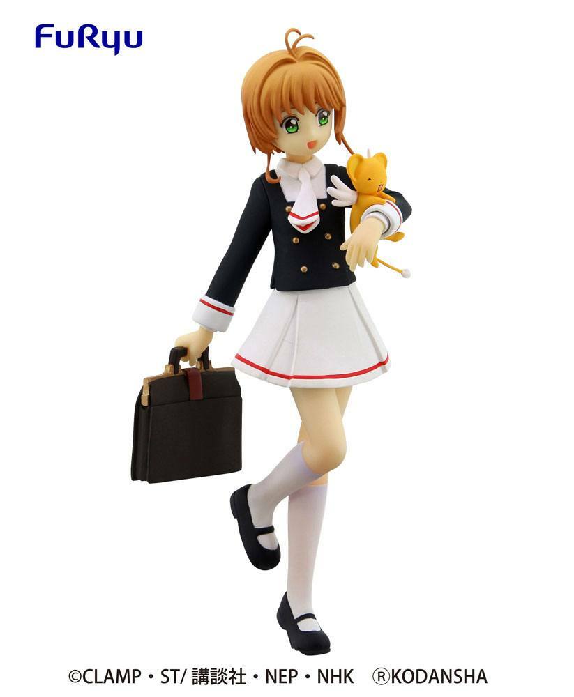 (Scatola Danneggiata) Card Captor Sakura Clear Card Special PVC Statue Tomoeda Junior High School Uniform 17 cm