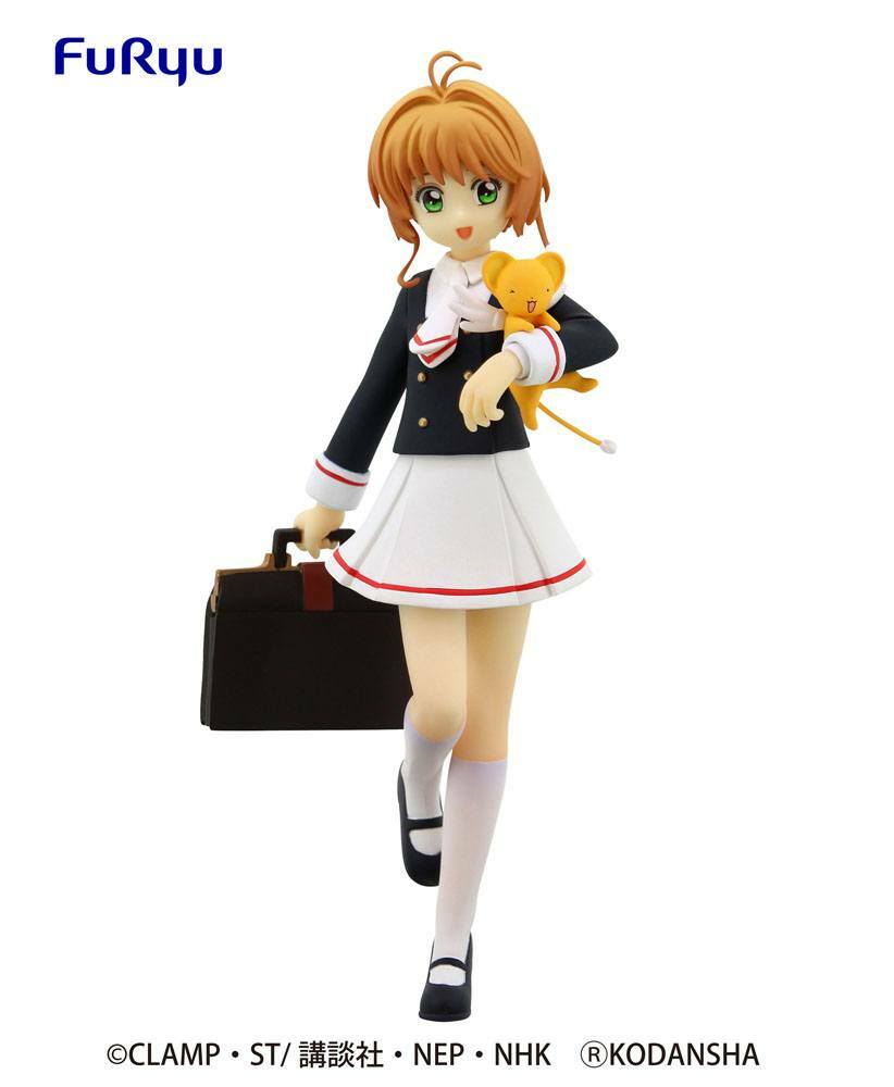 (Scatola Danneggiata) Card Captor Sakura Clear Card Special PVC Statue Tomoeda Junior High School Uniform 17 cm