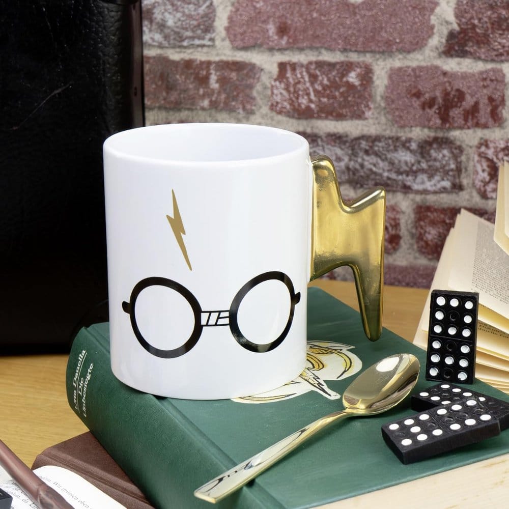 🧪 LAB | SU ORDINAZIONE Harry Potter Mug Glasses Lightning Handle 460 ml
