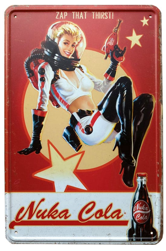SU ORDINAZIONE Fallout Metal Sign Nuka Cola Girl
